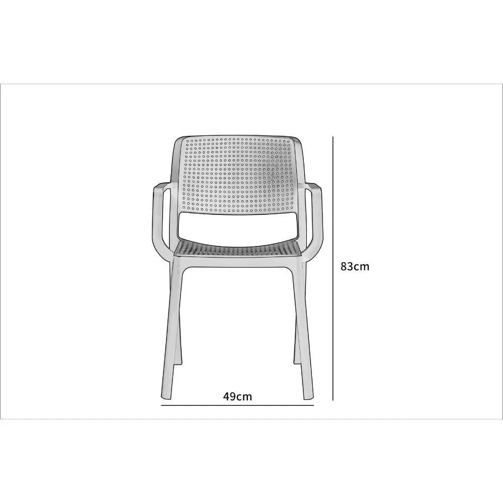 Sillas de Exterior X4 Bilin, Wengue, con Cómodo Espaldar