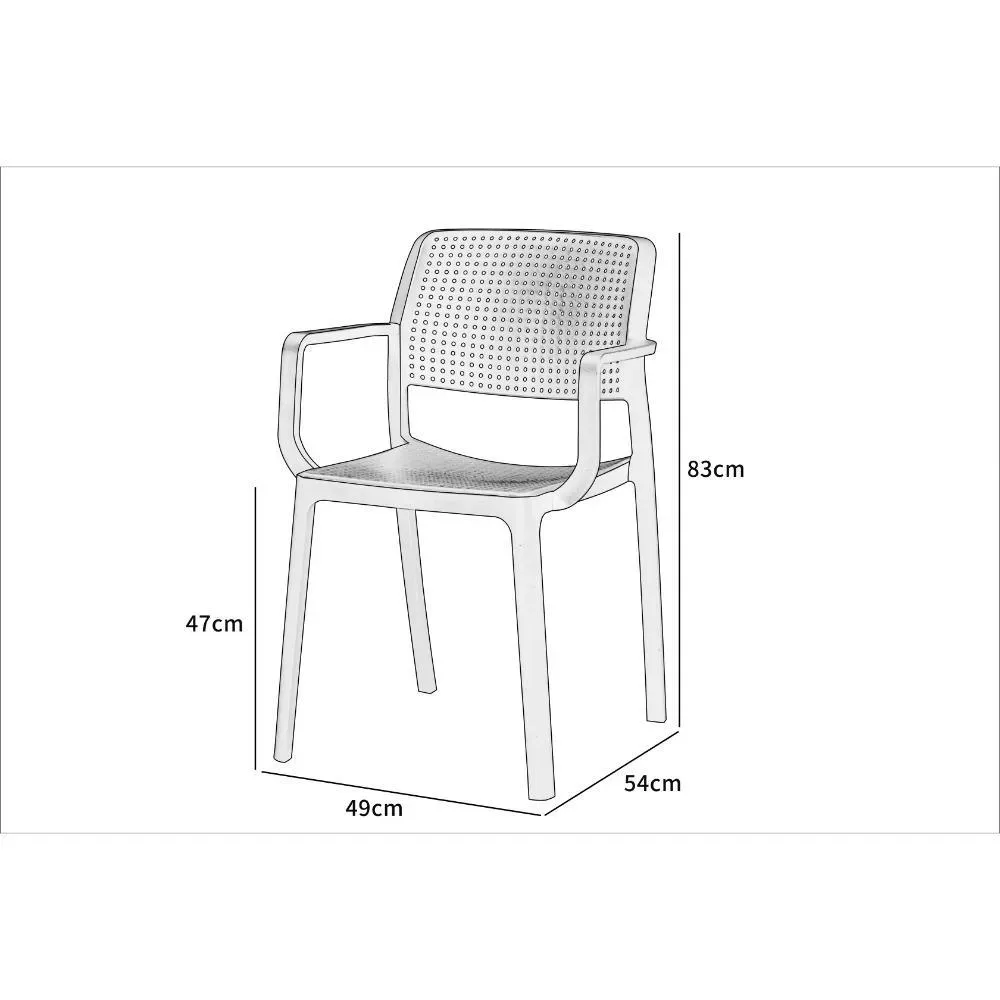 Sillas de Exterior X4 Bilin, Wengue, con Cómodo Espaldar