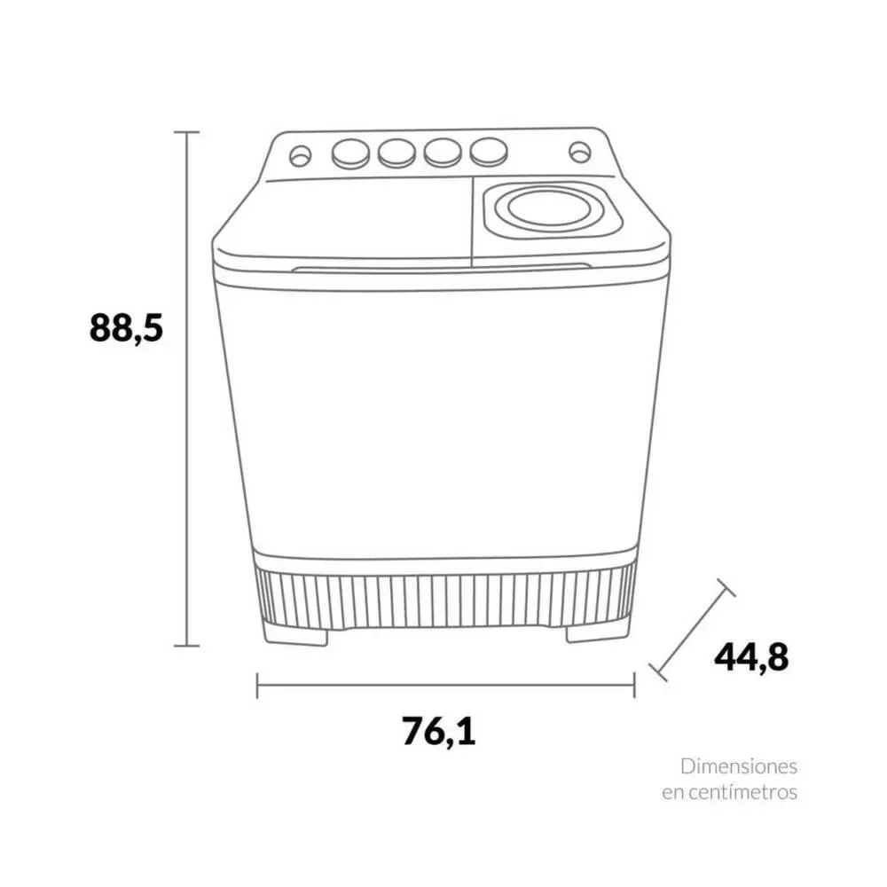 Lavadora  Semiautomática Cw 4707 Bl Doble Tina 7 Kg - De 15 Lb Challenger Color Blanco