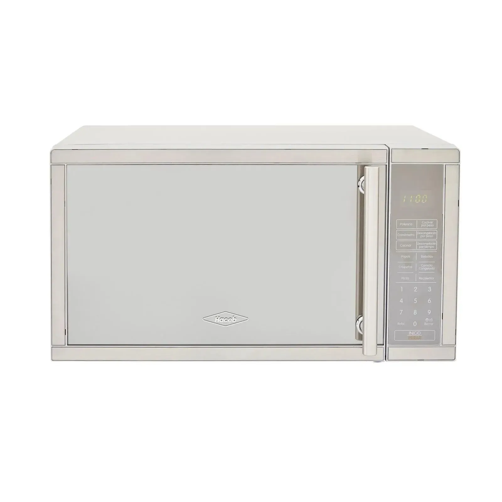 Horno Microondas Haceb Inox Con Manija 0.7 (20 Litros)