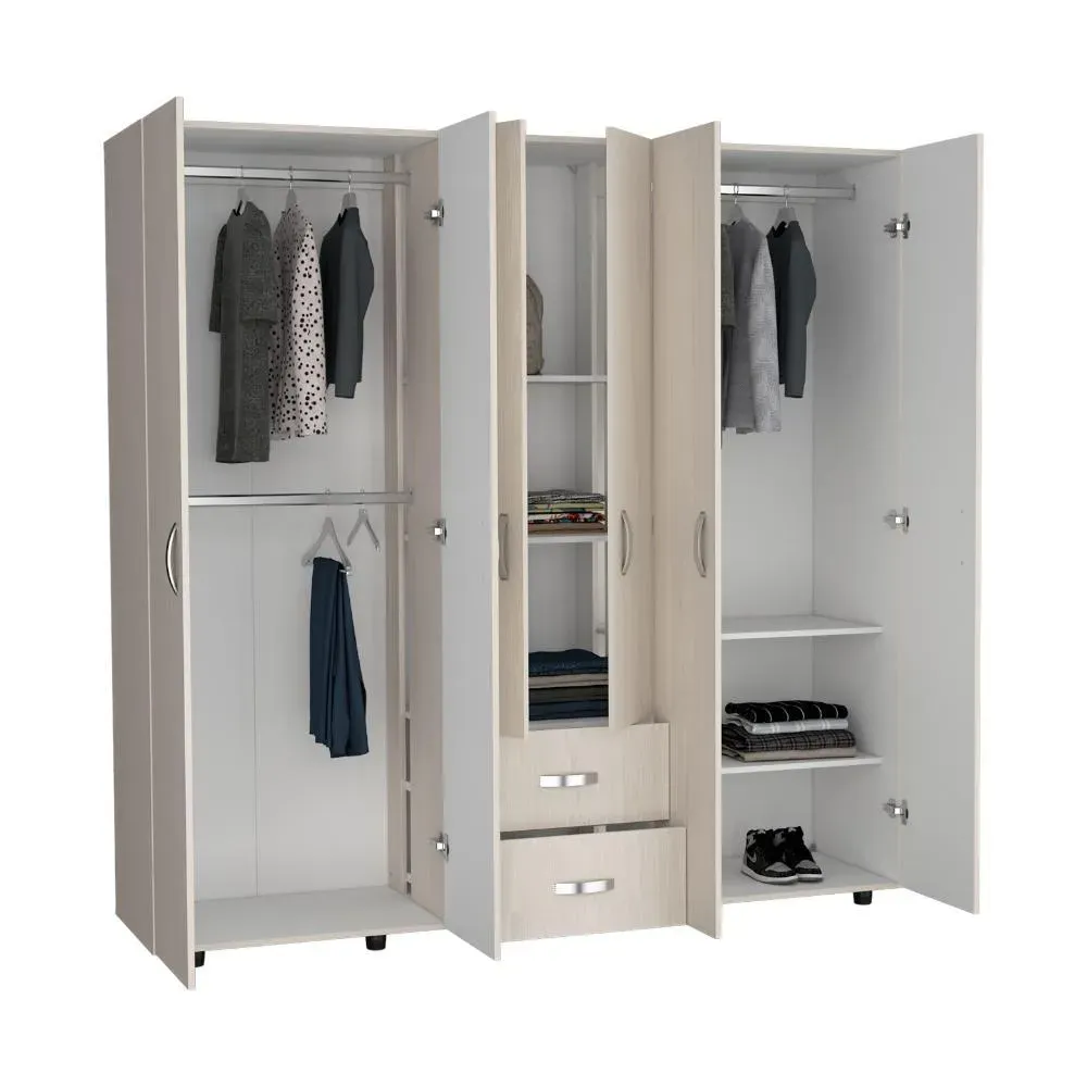 Closet Barin, Nevado Y Blanco, Con Cuatro Puertas Abatibles