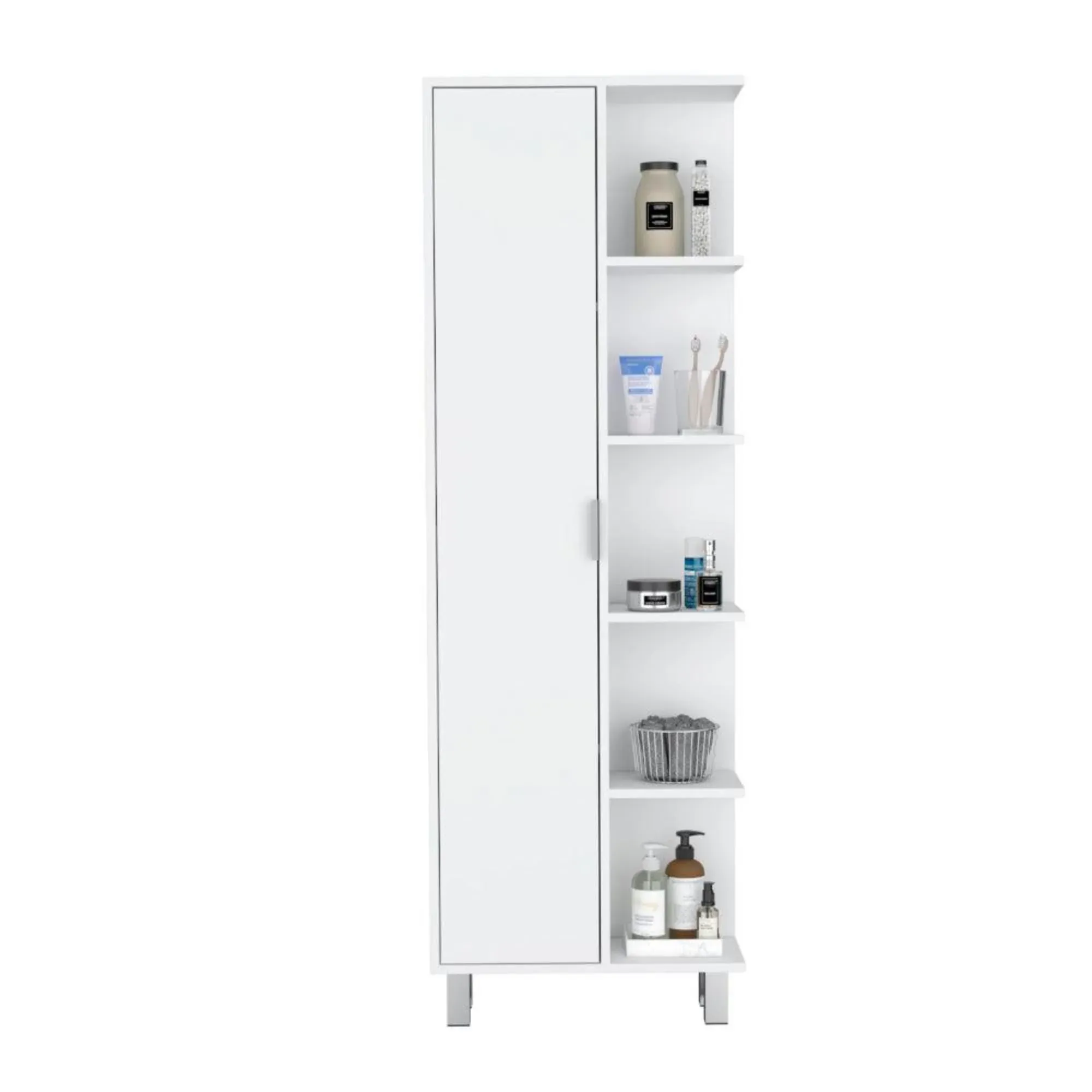 Mueble Auxiliar De Baño Crovic, Blanco, Con Puerta Abatible ZF