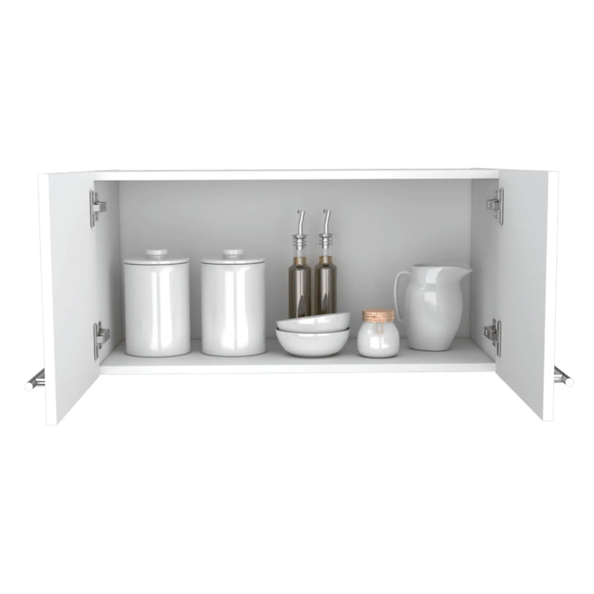 Mueble Sobre Campana Delfi, Blanco, Con Dos Puertas Batientes