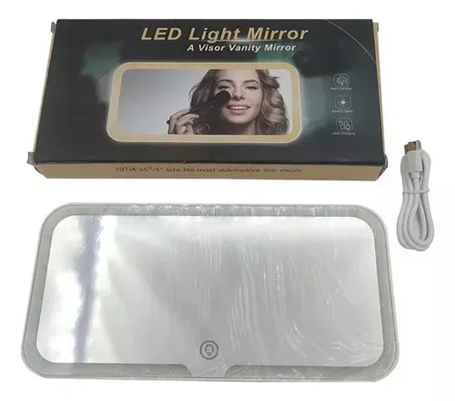 Espejo con luz led para maquillaje de auto