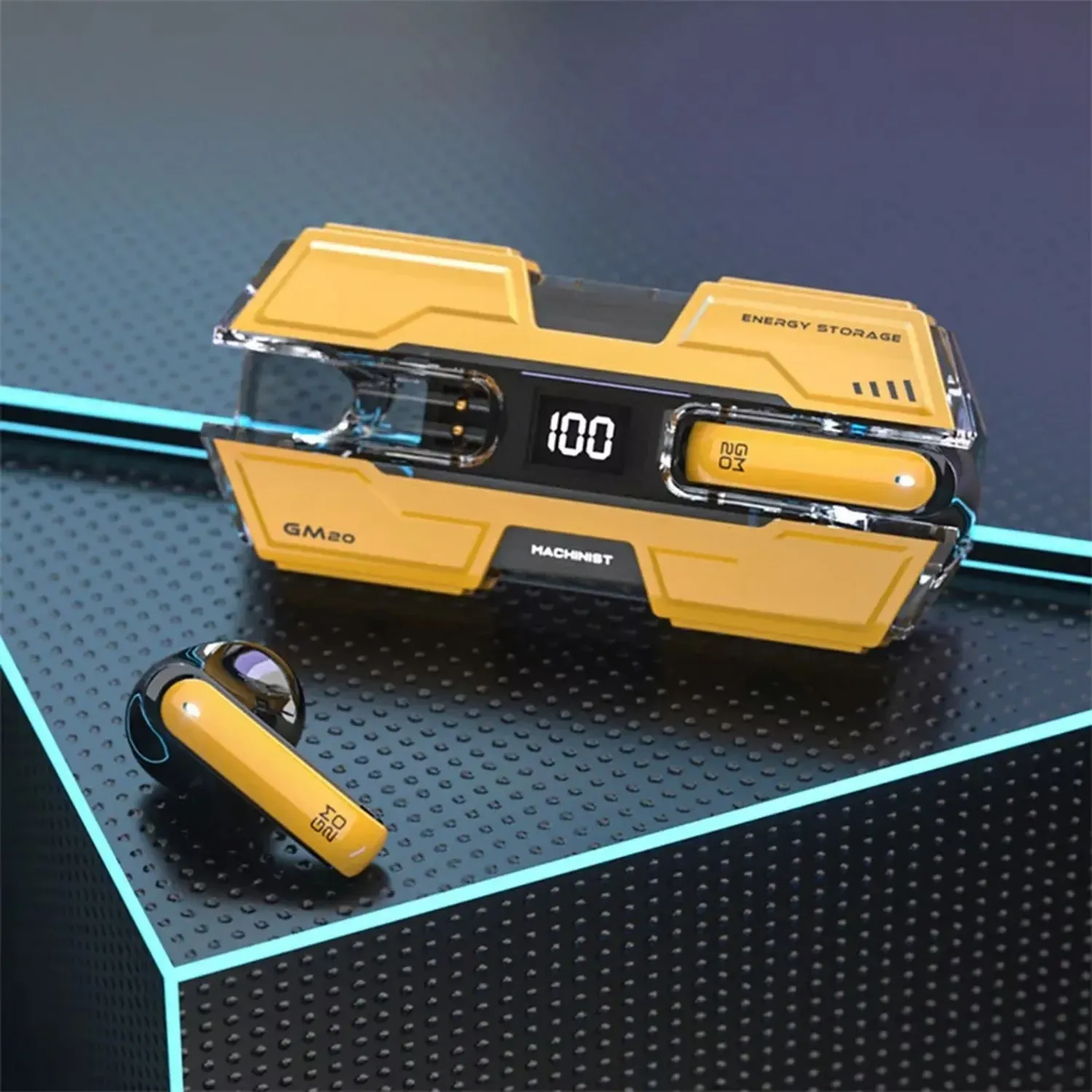 Audifono G20 Gamer Inalámbricos Bluetooth Mechanical Wind Hd Amarillo