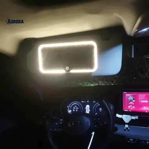 Espejo con luz led para maquillaje de auto