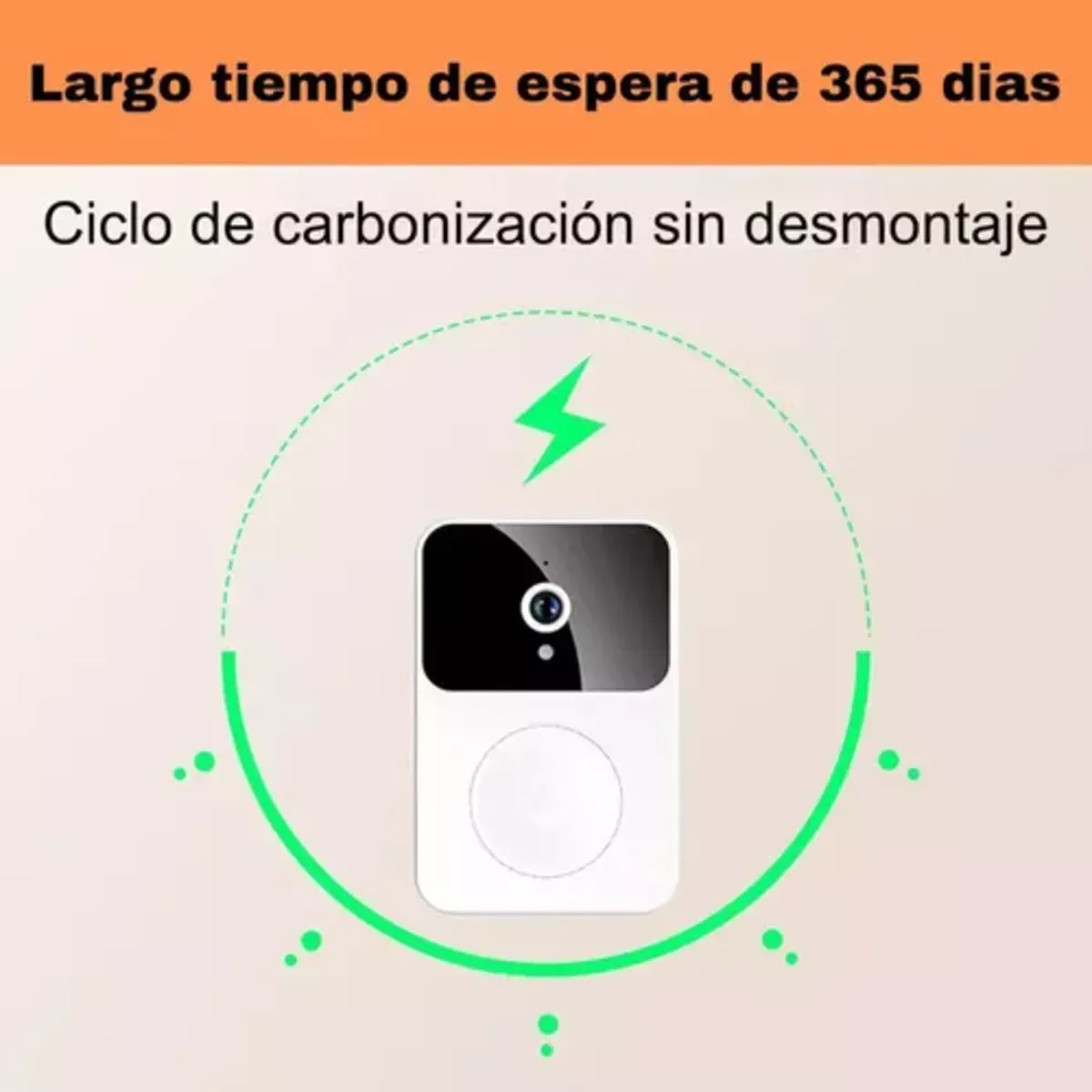 Timbre Wifi Con Cámara Inalámbrico Con Parlante Y Micrófono 110v