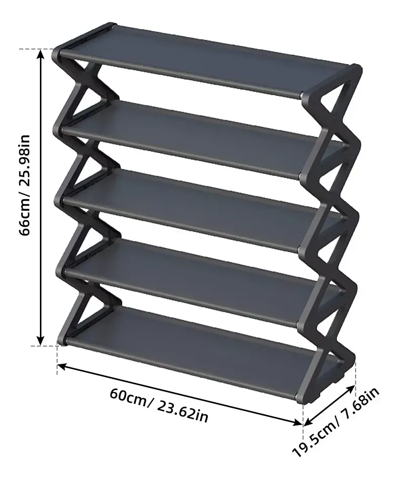 Zapatero 5 Niveles Organizador Estante Zapatos En Forma De X