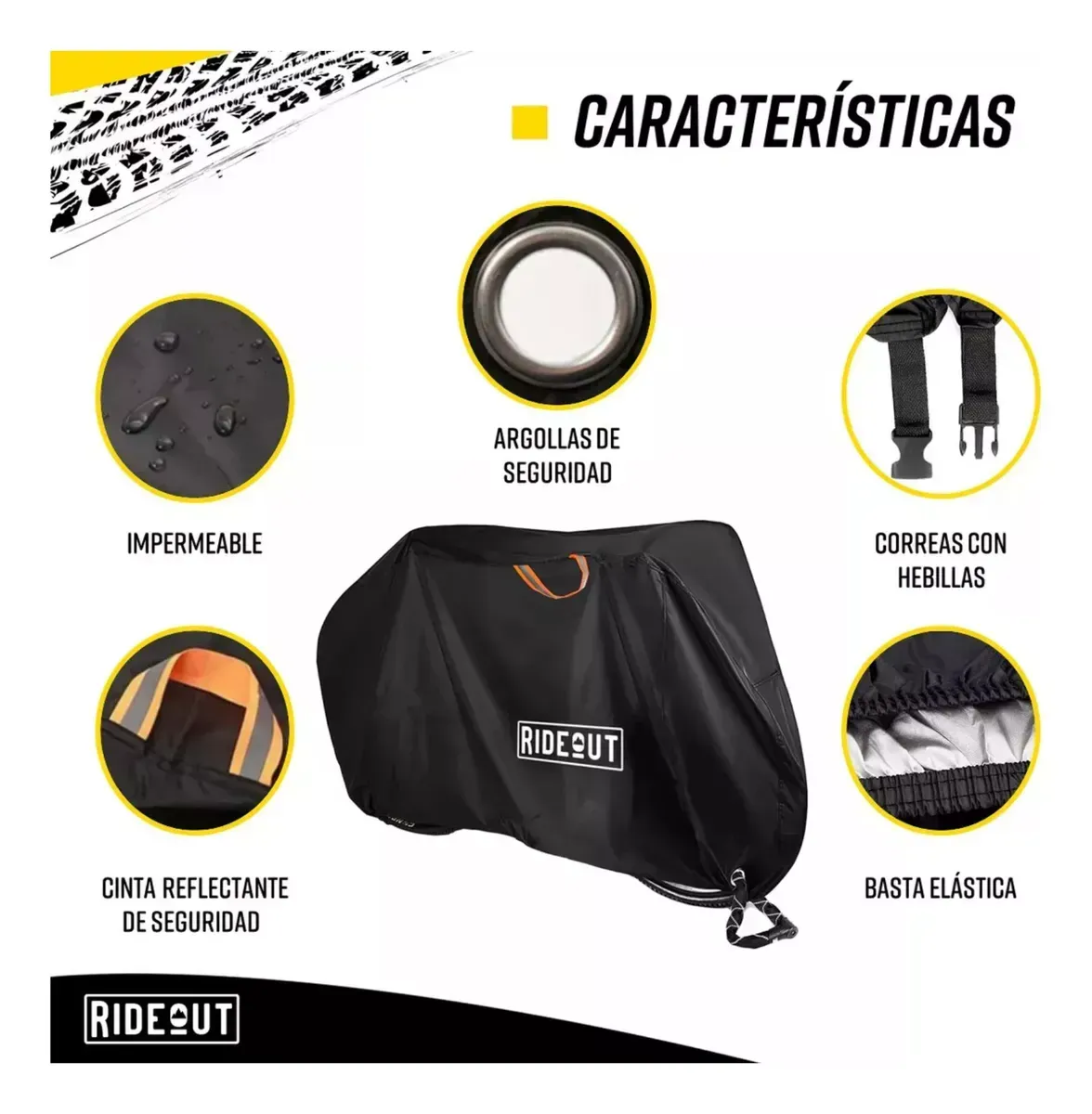 Funda Cubre Bicicleta Moto Carpa Impermeable 110x200cm