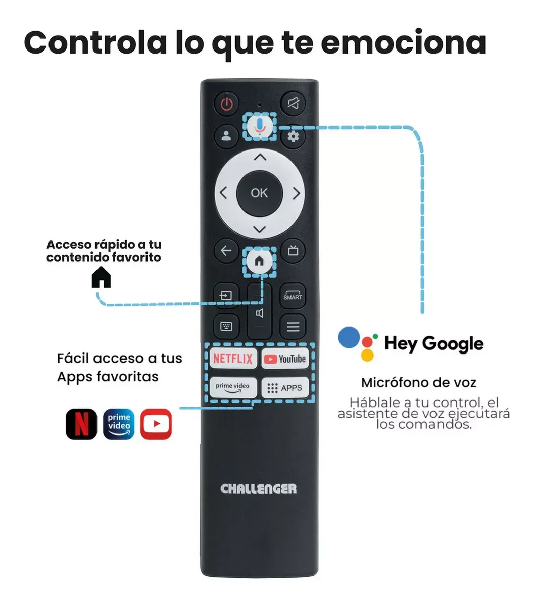 Televisor 43 Pulgadas Google Tv T2 / Challenger