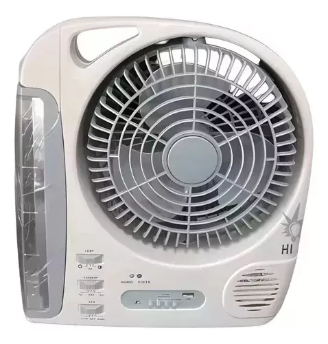 Ventilador Recargable Multifuncional Con Panel Solar Gd-8028