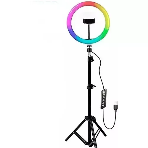 Aro Led Rgb 33 Cm 13 Pulgadas Con Tripode De 2,10 Metros