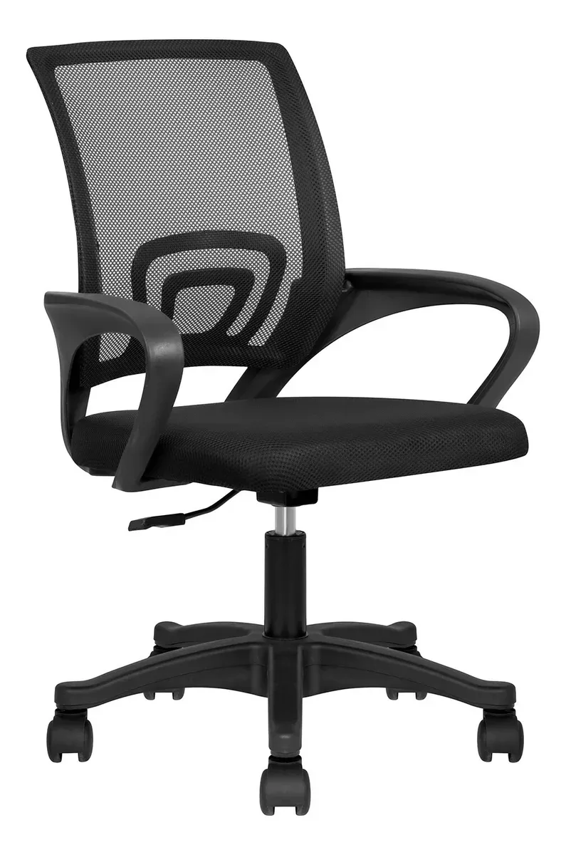 Silla de escritorio Silleti Quito Ergonómica Negra Con Tapizado Mesh