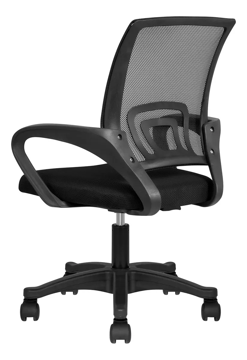 Silla de escritorio Silleti Quito Ergonómica Negra Con Tapizado Mesh