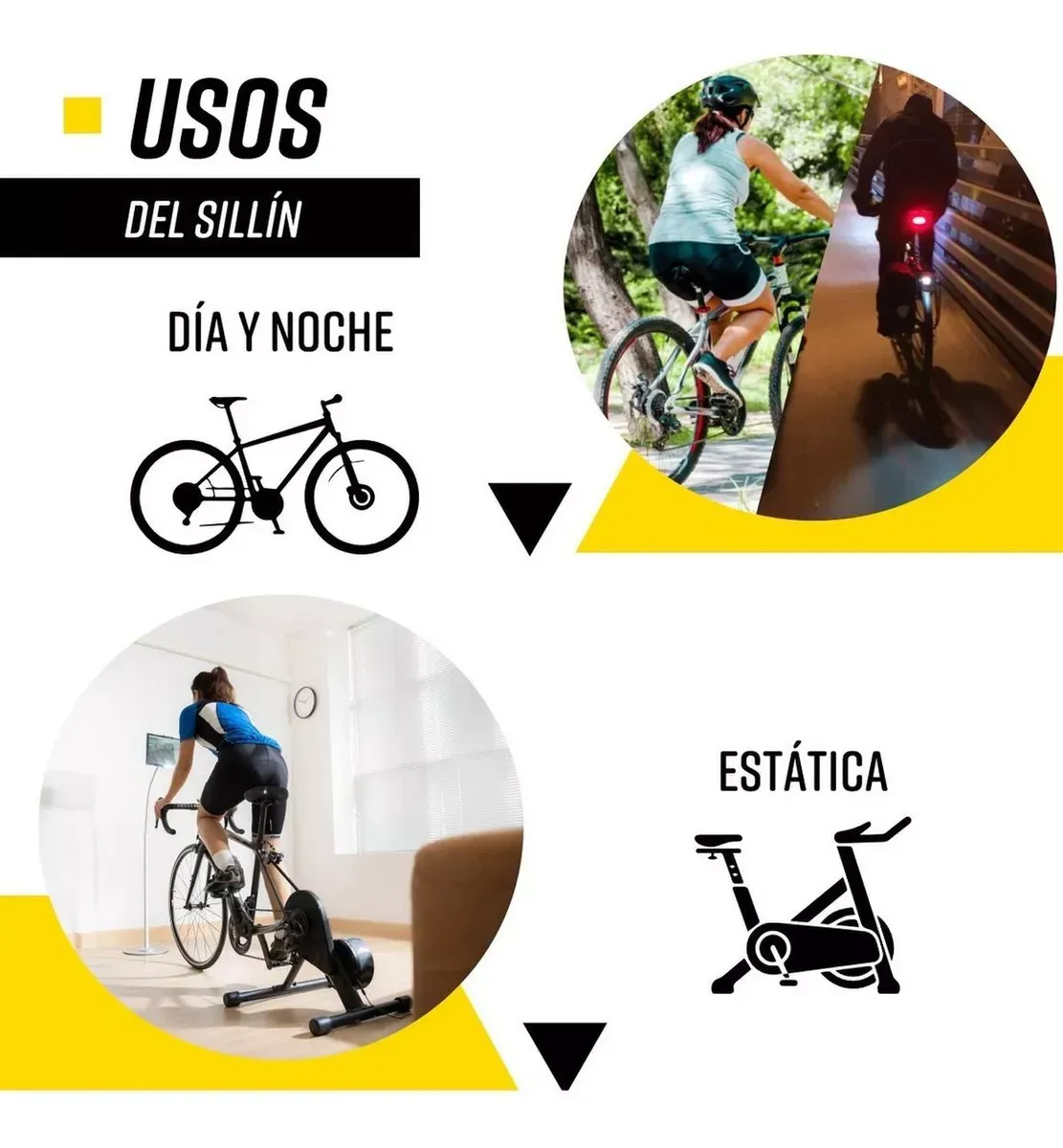 Silla Sillin Bicicleta Antiprostatico Confort + Luz A Bateria