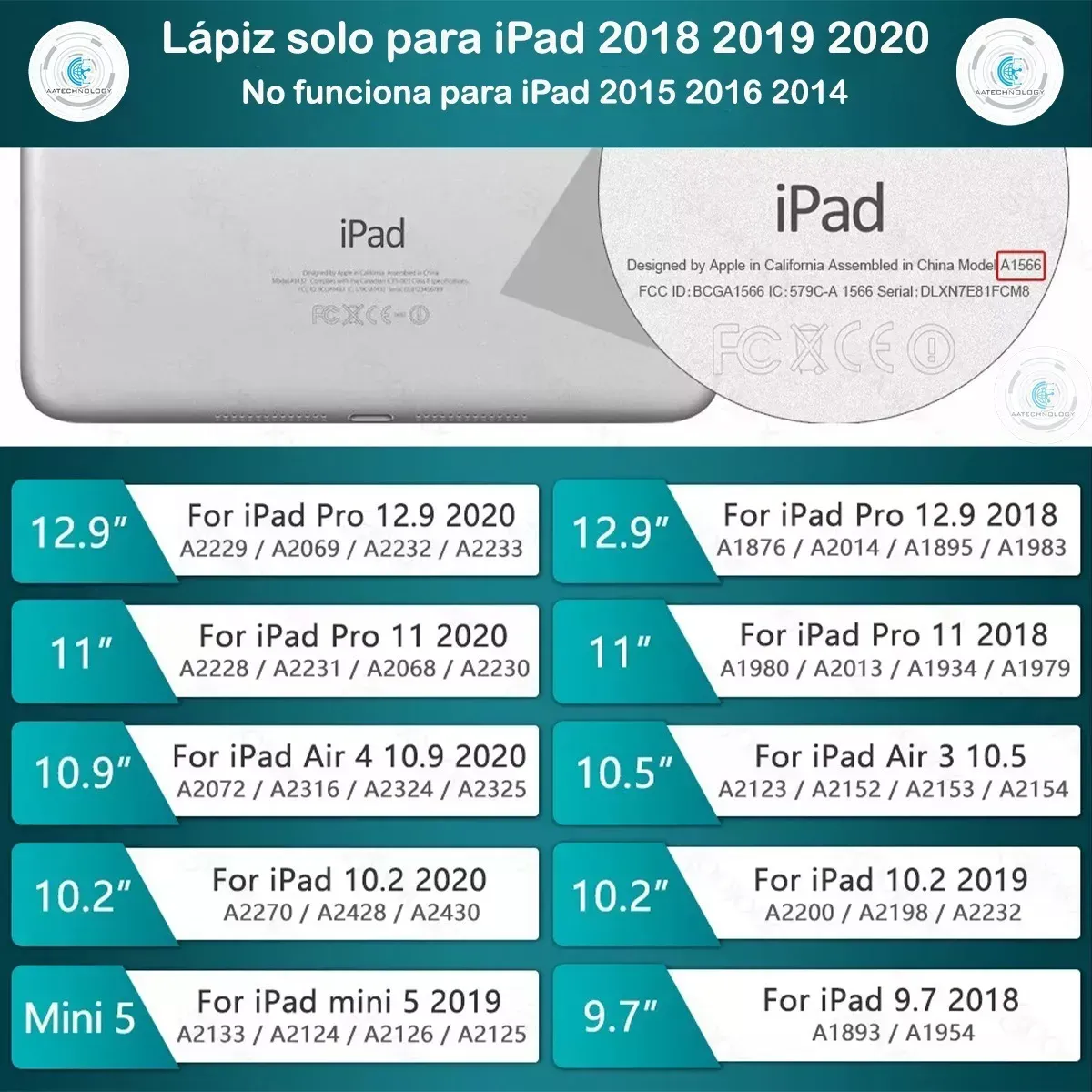 Lapiz Optico Stylus Para iPad Rechazo Palma Magnético