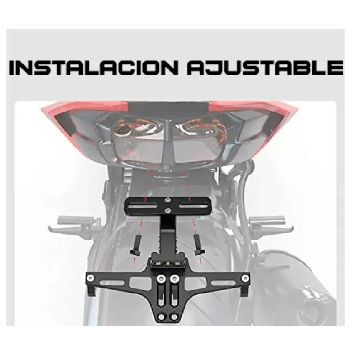 Extensor Porta Placa Lujo Universal Fender Eliminator Moto