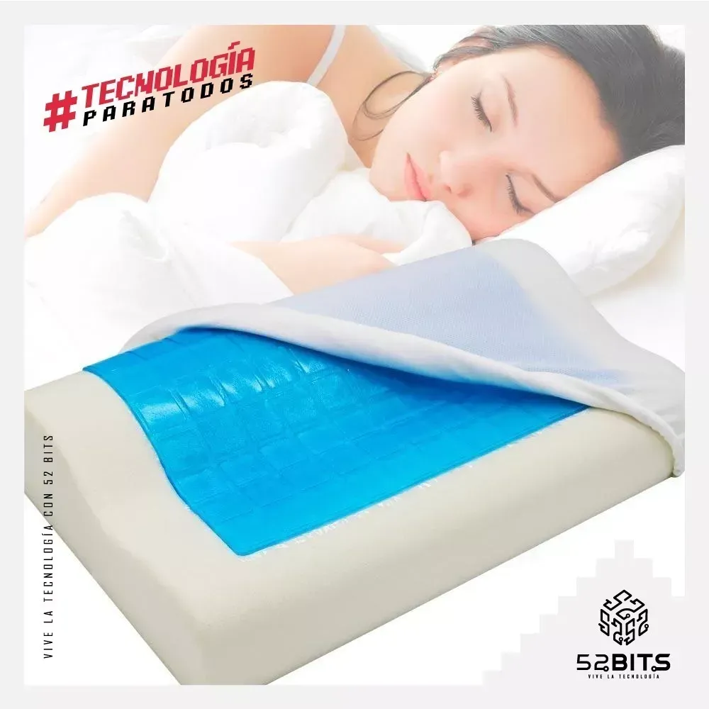 2 Almohadas Memory Gel Duo Ortopédicas Indeformables + Funda