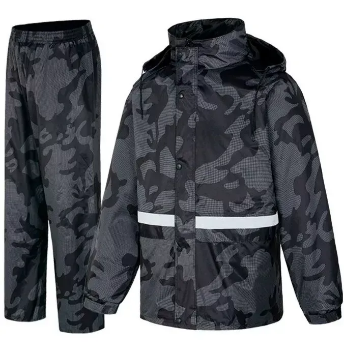 Traje Impermeable Camuflado Tipo Sudadera 2 Piezas