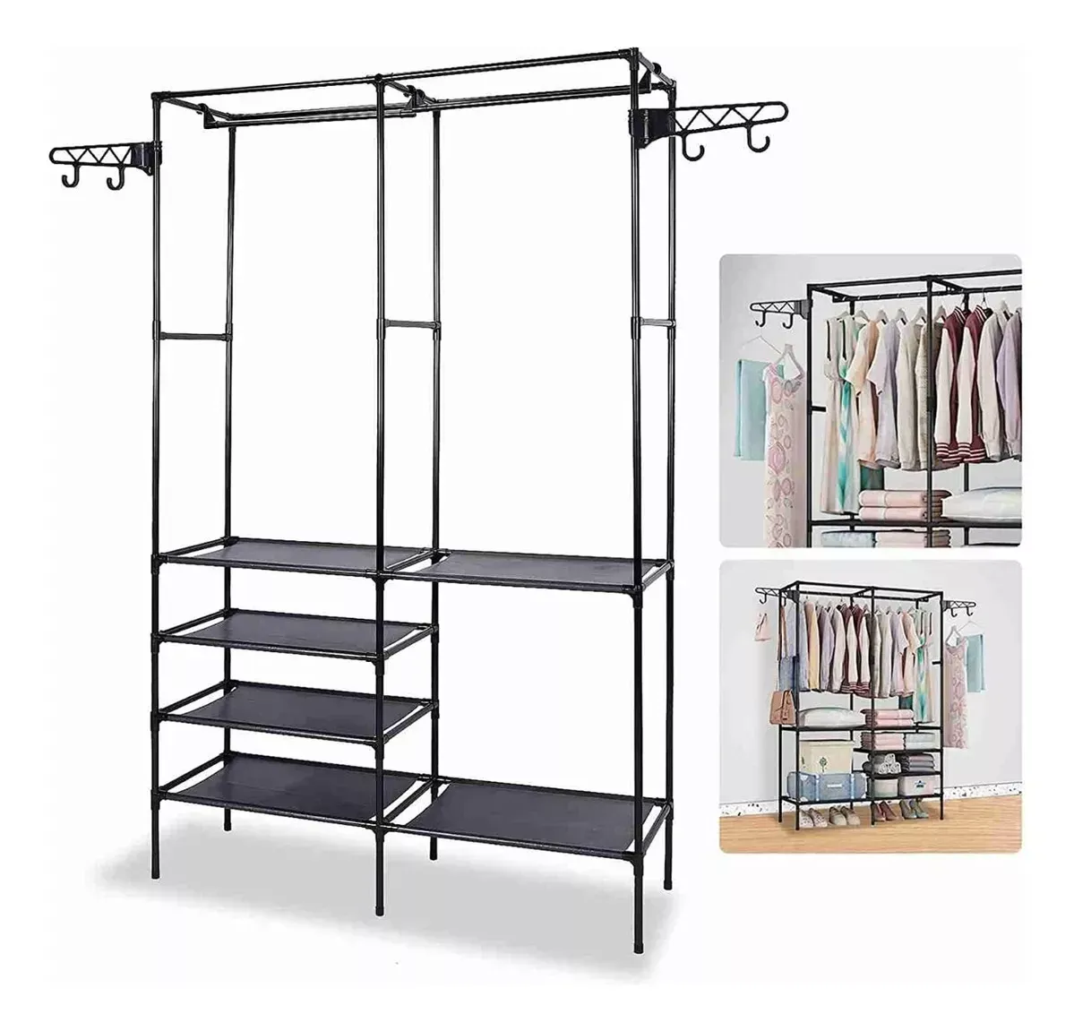 Organizador Multifuncional Unipolar Rack Zapatero Perchero.