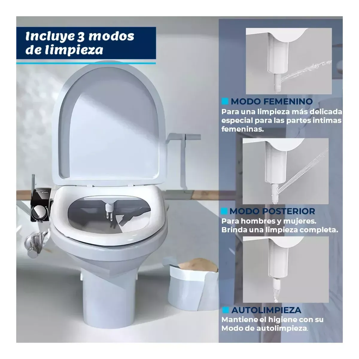 Bidet Sanitario Ajustable Universal Facil Instalar