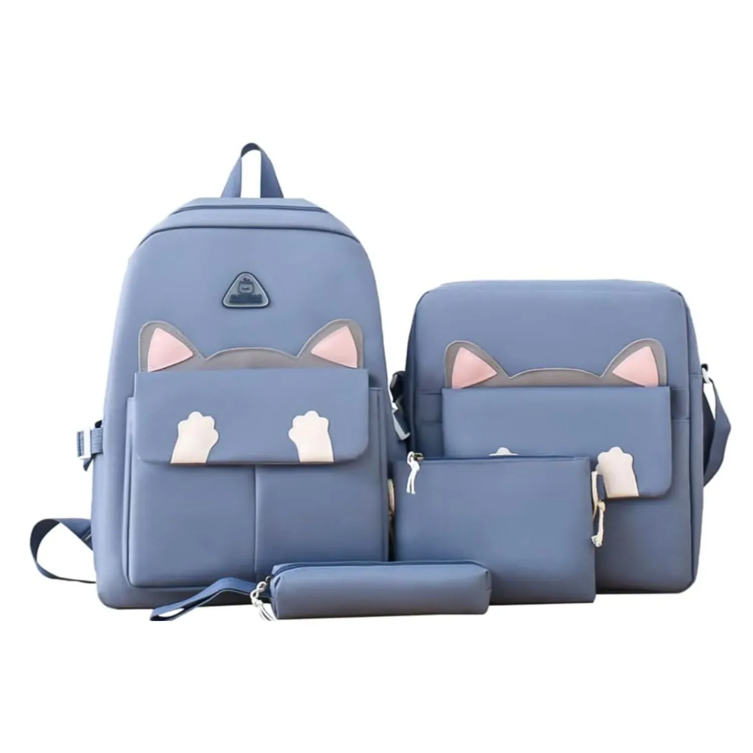 Set de Maleta y Bolsas Multifuncionales Juvenil Diseño Gato