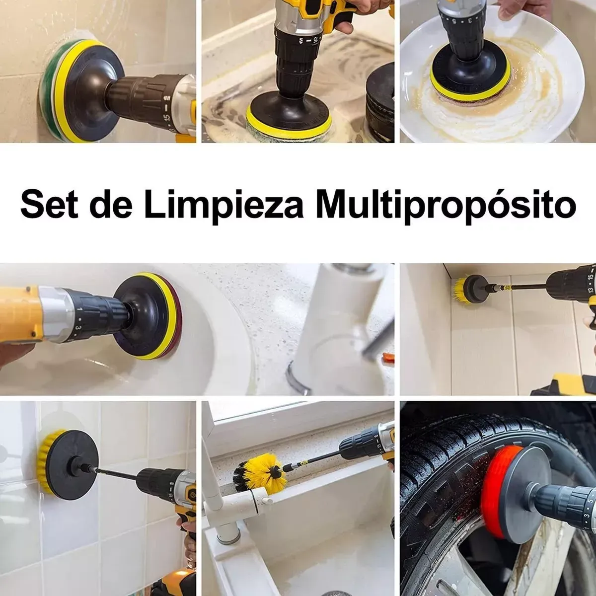 Cepillos De Limpieza Para Taladro Set X20 Auto Hogar