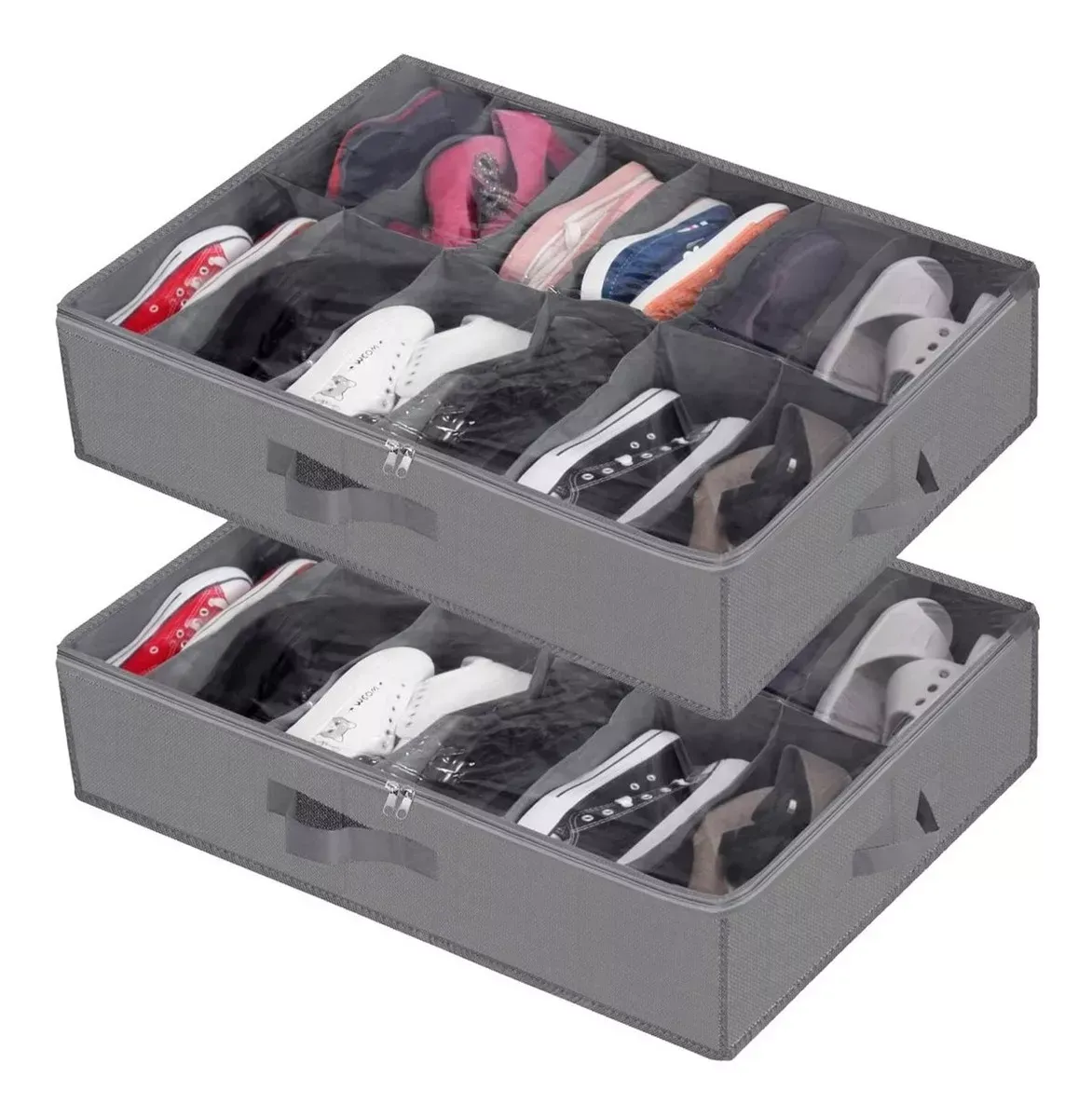 Organizador De Zapatos Almacenamiento Bajo Cama Zapatero Unidad 