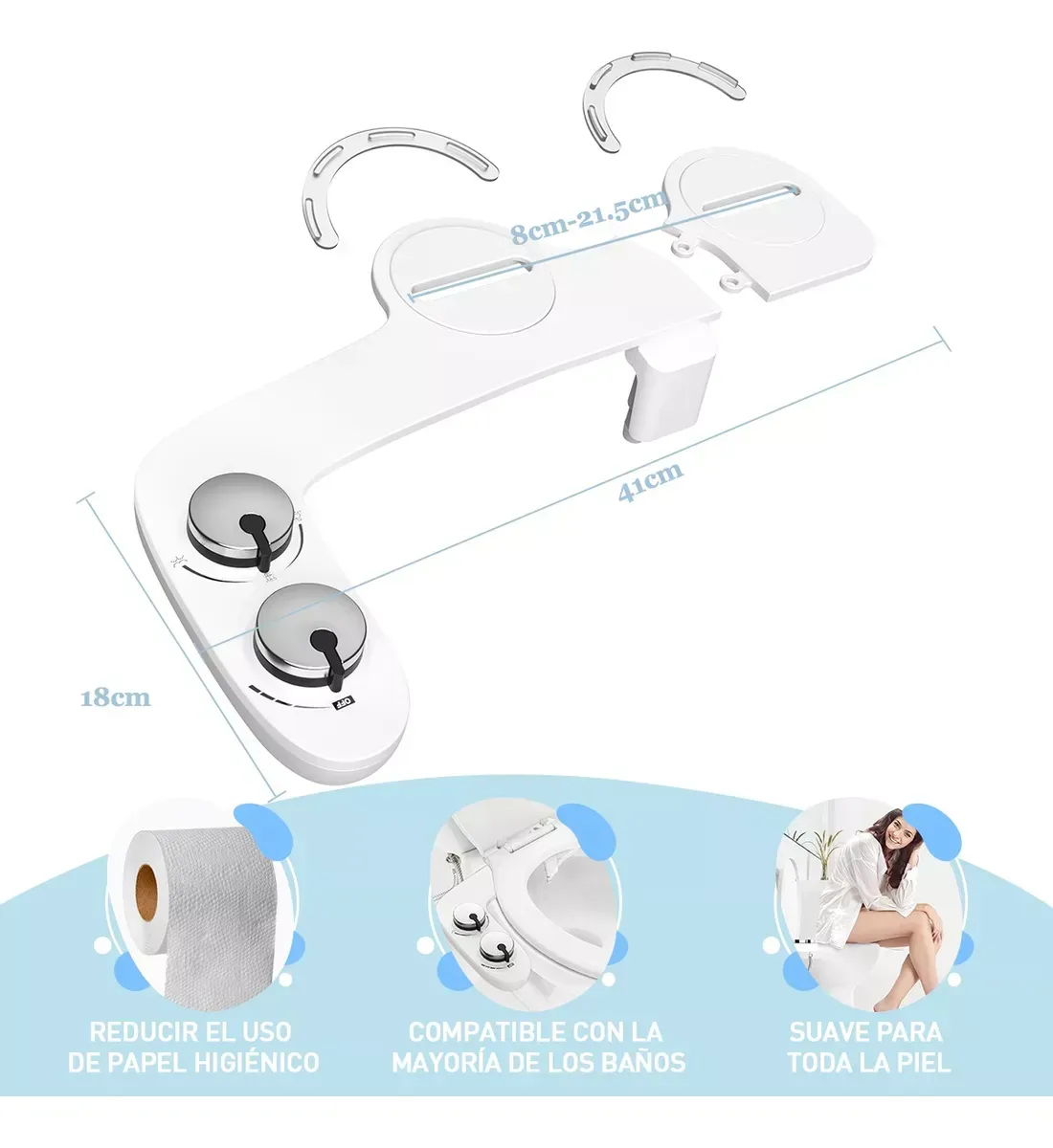 Bidet Baño Accesorio Para Inodoro Fácil Instalación 3 Modos