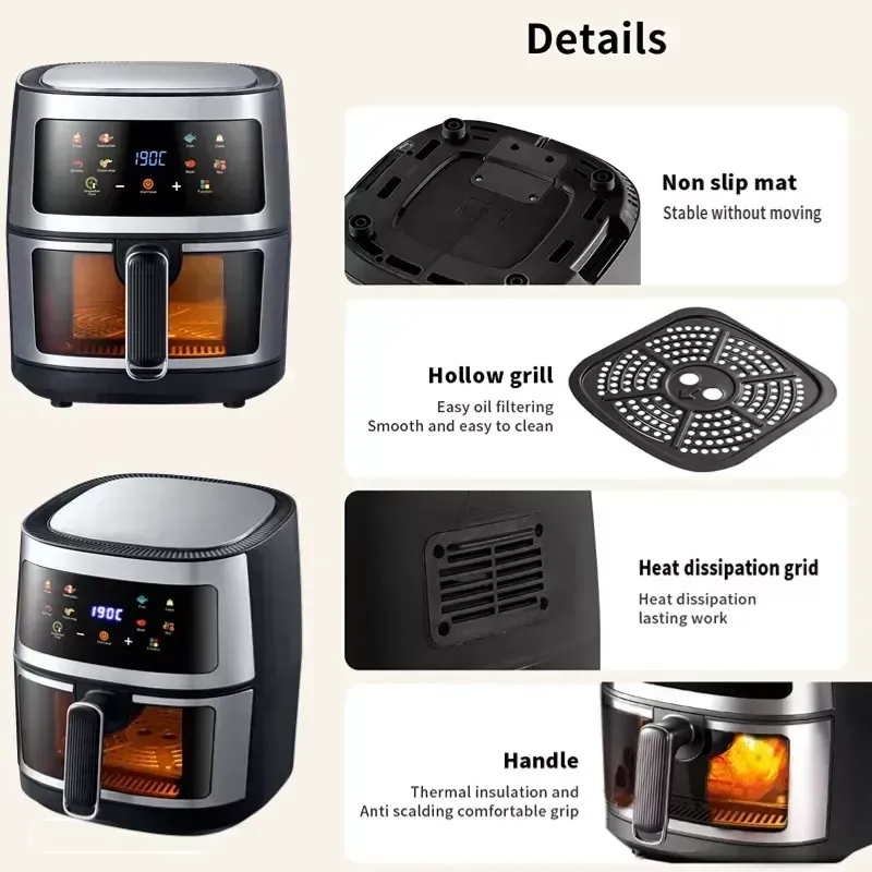 Freidora De Aire Digital 12 Litros Sin Aceite Air Fryer