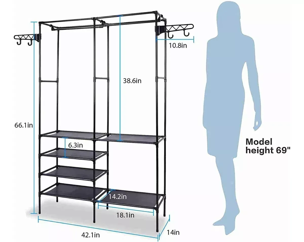 Organizador Multifuncional Unipolar Rack Zapatero Perchero.