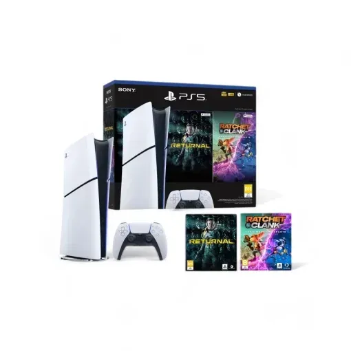 Consola PS5 Disco 1TB + 2 juegos físicos: Ratchet & Clank + Returnal + 1 control inalámbrico