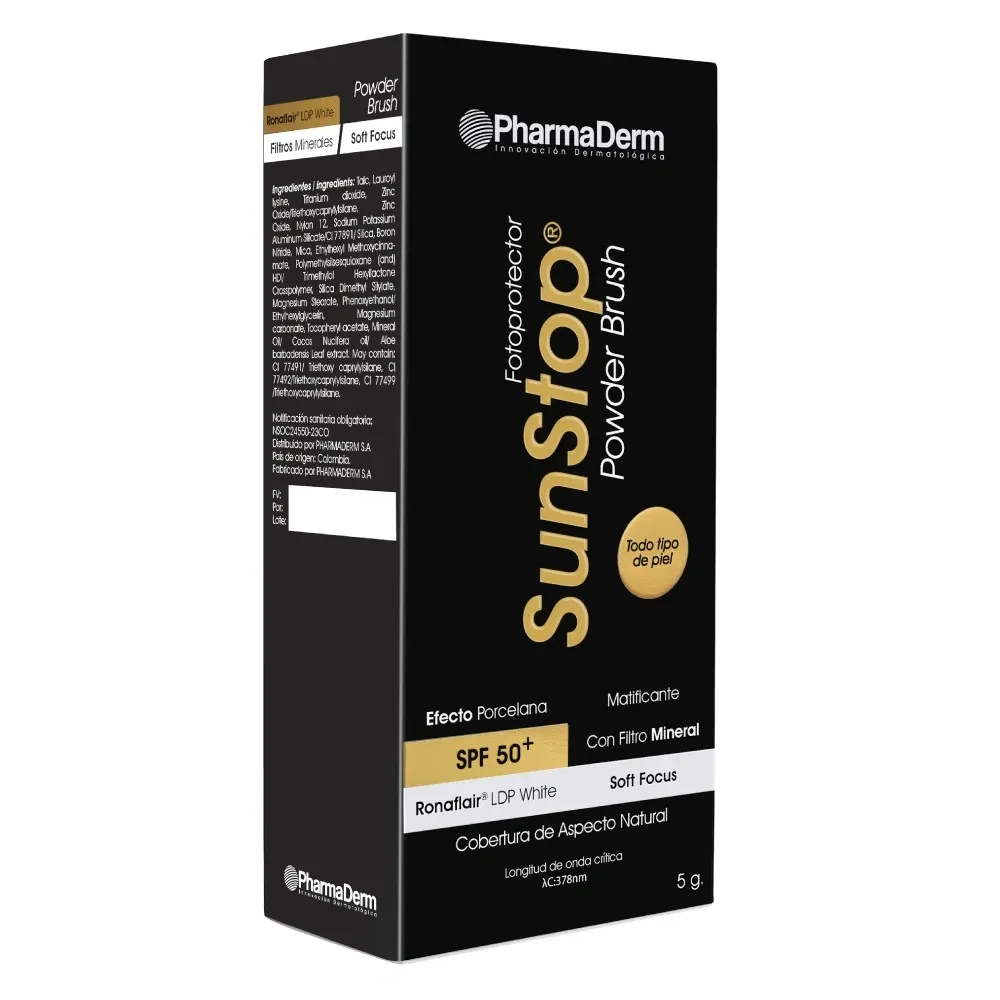 Sunstop Powder Brush SPF 50+ - Polvo Protector Solar Trigueño