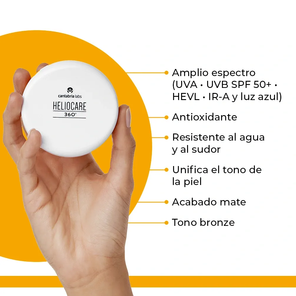 Heliocare 360 Compacto Oil-free Bronce x 10 GR