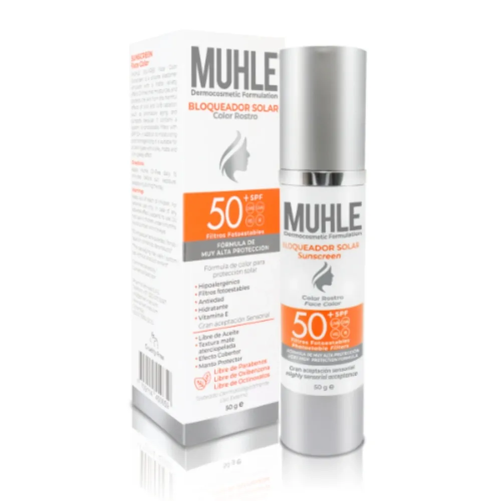 Muhle Bloqueador Solar Color Rostro Spf 50 + X 50 GR