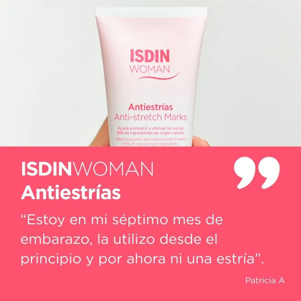 Isdin Woman Antiestrías - Crema Hidratante y Preventiva para Estrías x 250 ml