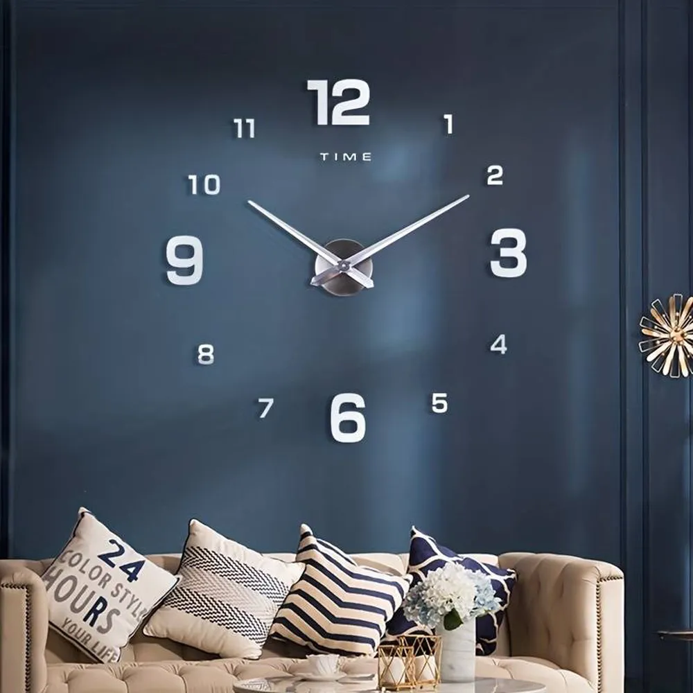 Reloj De Pared 3d Efecto Espejo