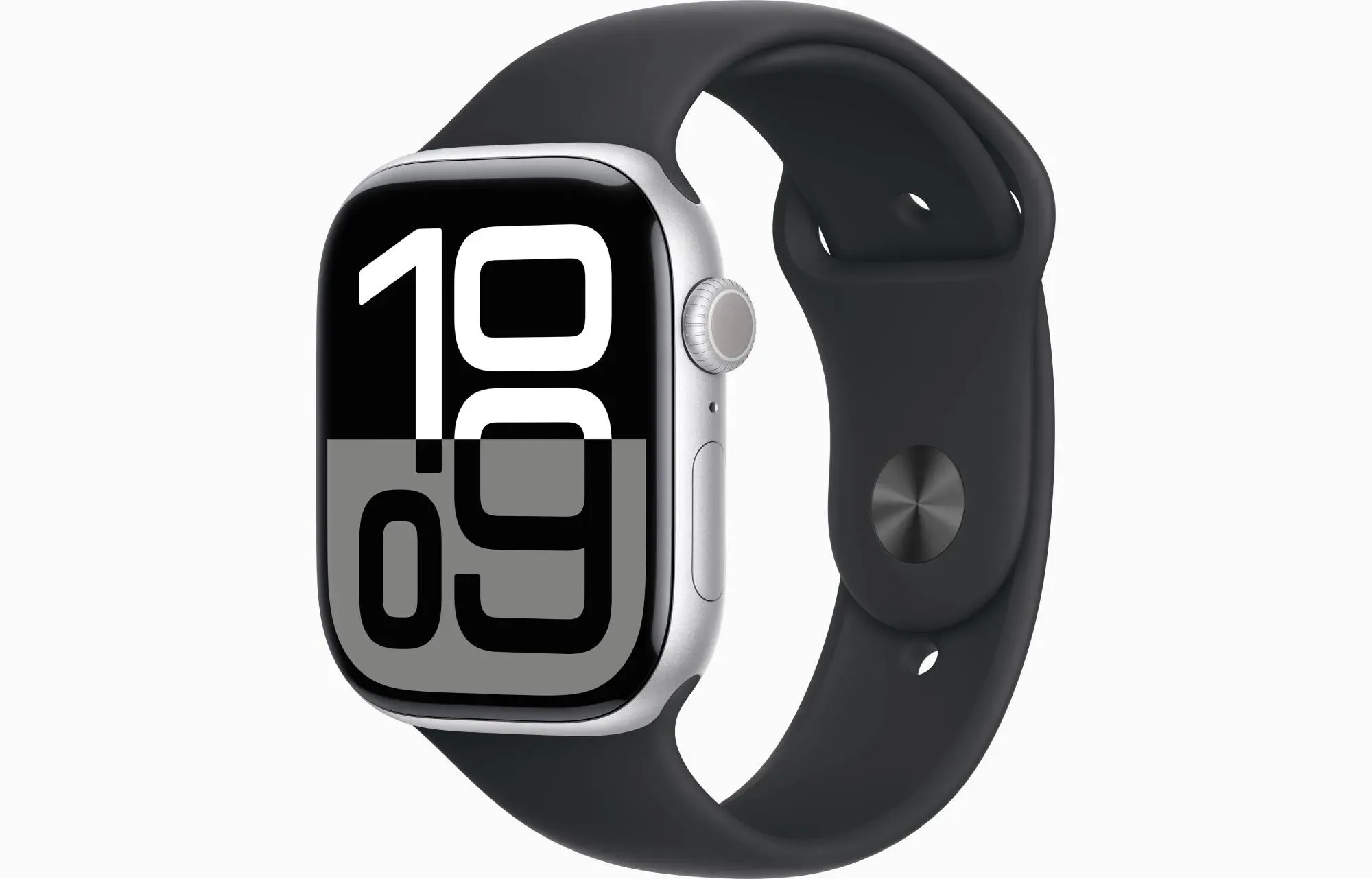 Apple Watch Series 10 GPS 42mm Aluminio Plata  Correa Deportiva Negra S/M 