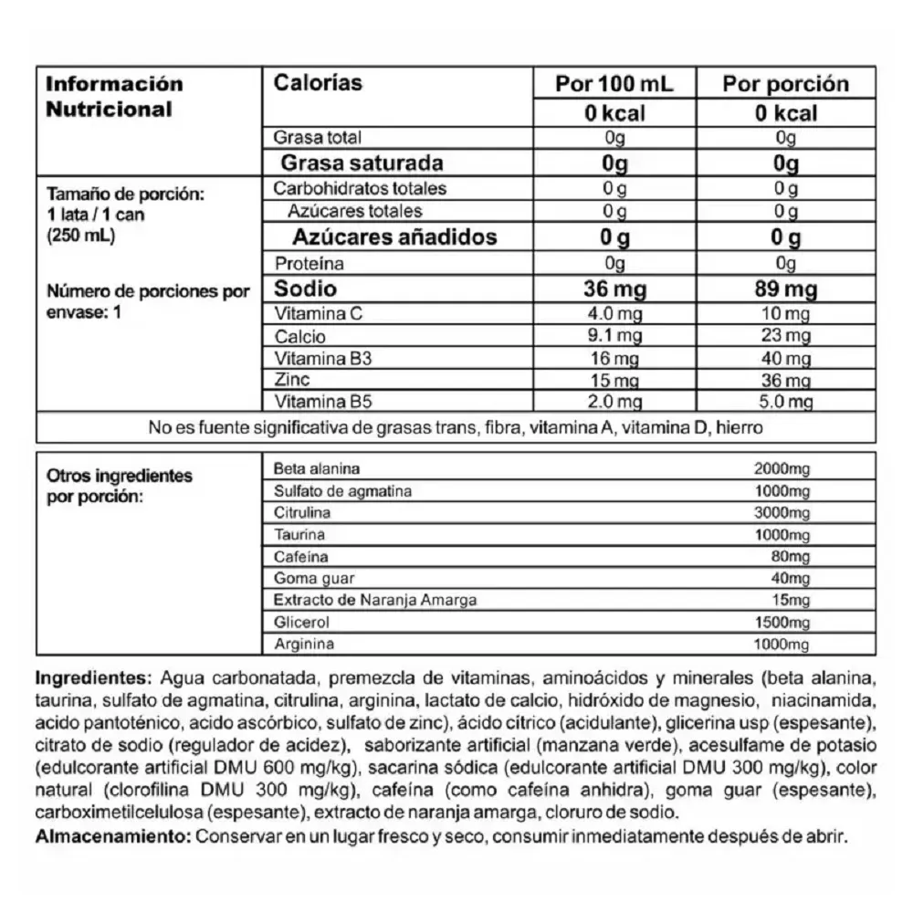 Myth Legendary Pre-Workout Lata X 12 und -  Pre entreno + Bebida energizante