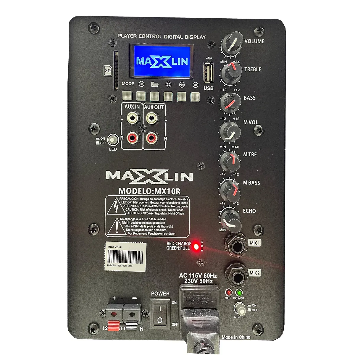 Cabina Maxlin recargable 10" 400w