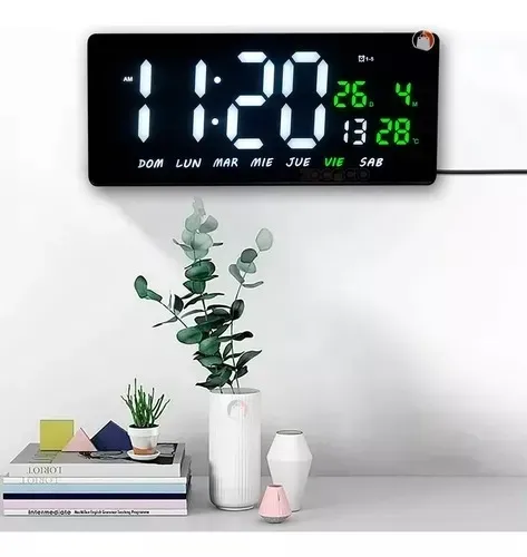 Reloj Digital Led Calendario de Pared y escritorio Led 