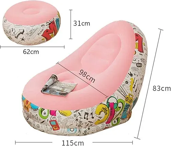 Sillón Inflable de Diseños Con Reposa Pies 