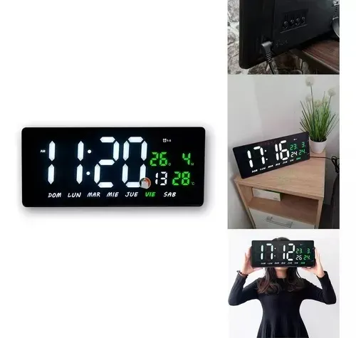 Reloj Digital Led Calendario de Pared y escritorio Led 