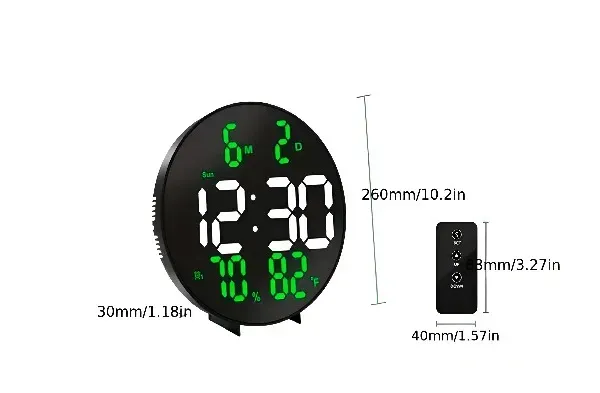 Reloj De Pared Led Redondo 