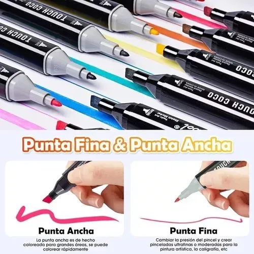 Plumones Touch Doble Punta 120 Piezas