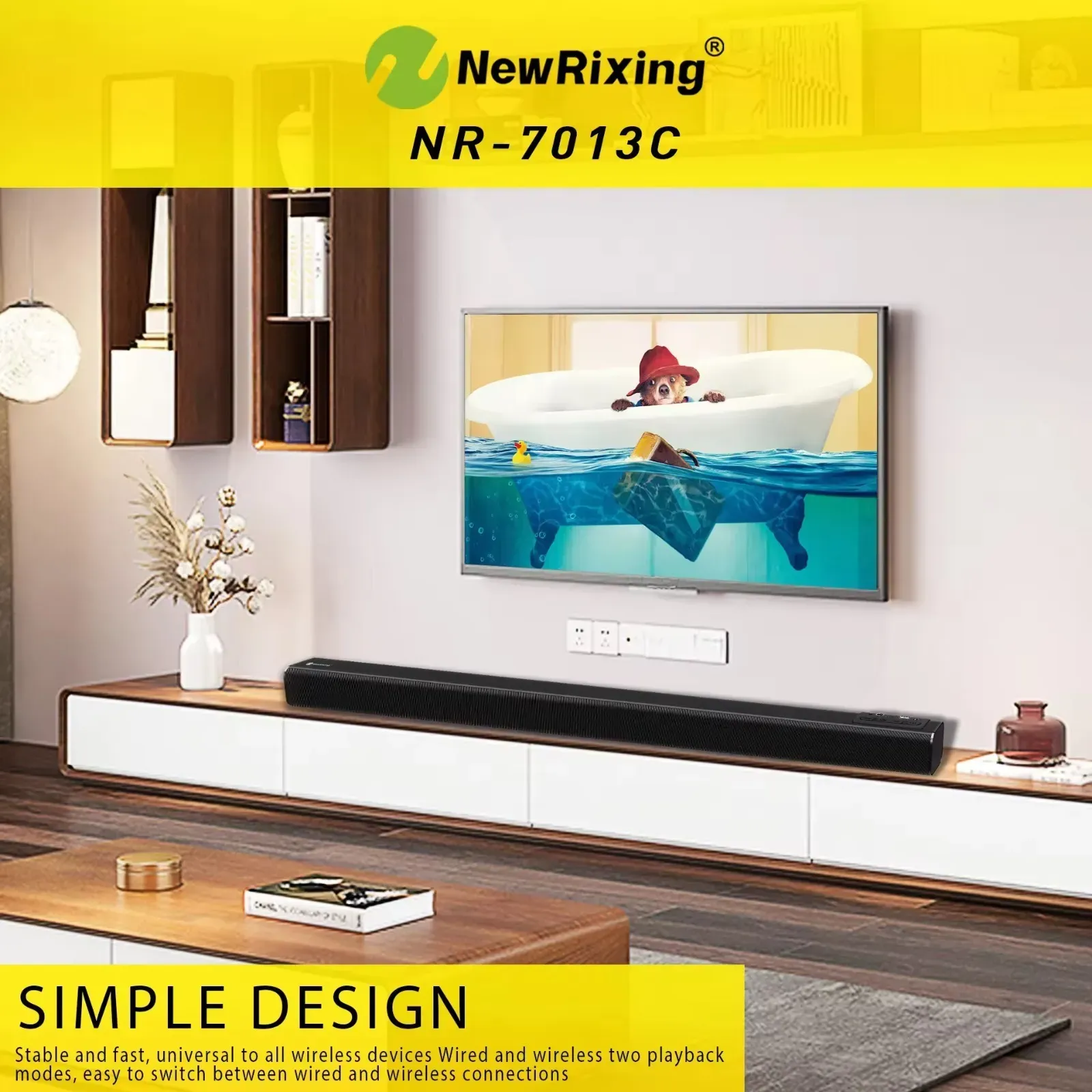 Barra de sonido 85cm NewRixing NR-7013C 