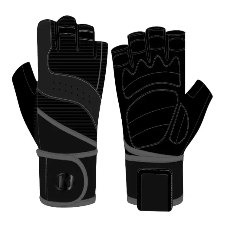 Guantes Doble Muñequera K6 Ice Border III (NEGRO/GRIS, )