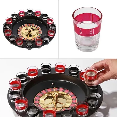 Ruleta Shots Juego de Mesa para Tomar 16 Piezas