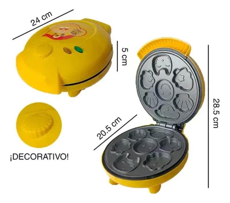 Mini Waflera Eléctrica Con Forma De Animalitos 