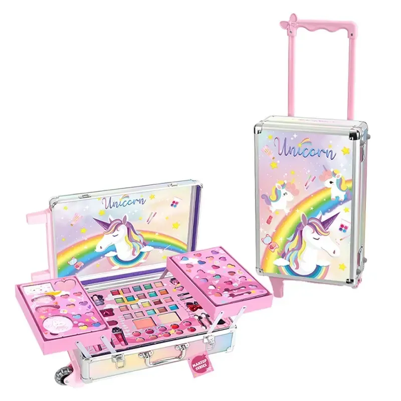 Kit Maquillaje Infantil En Maleta Con Ruedas